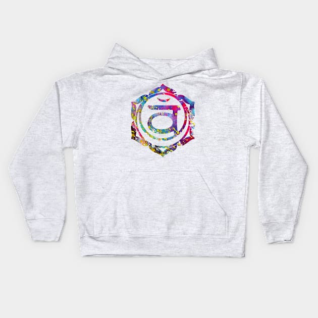 Sacral Chakra Kids Hoodie by erzebeth